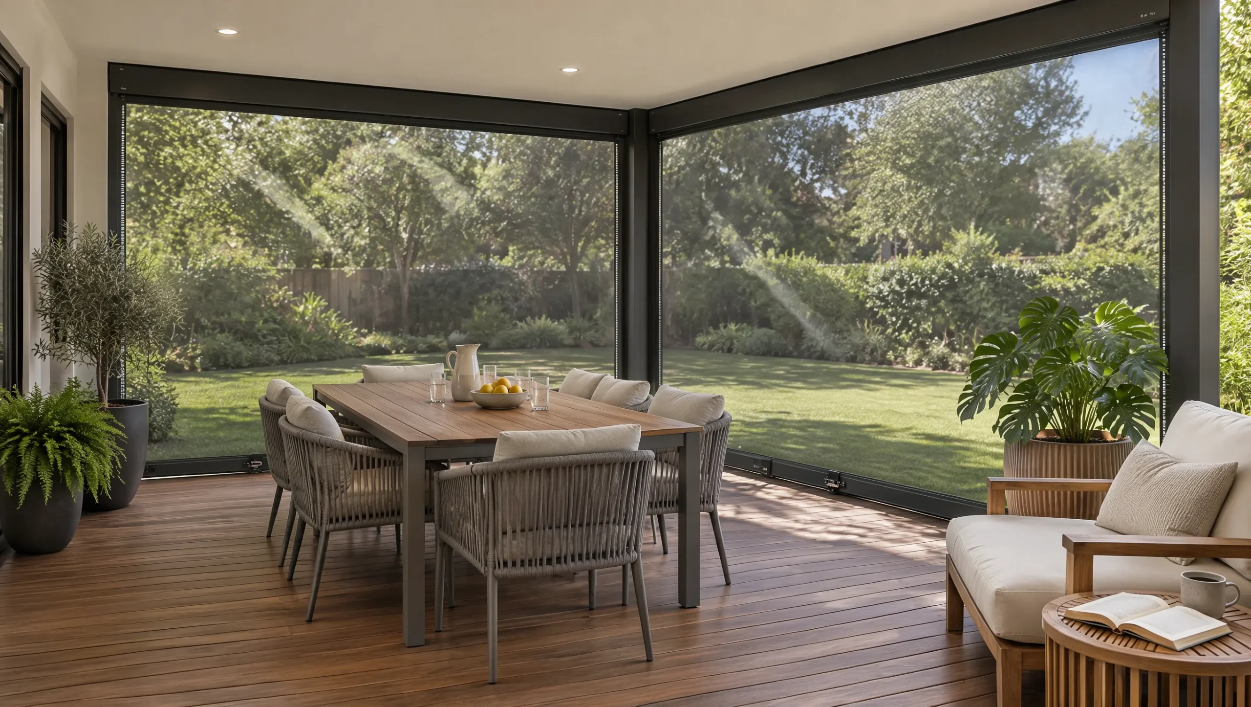 1.Ziptrak Blinds for Sunny Home Patios